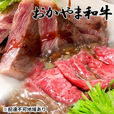 おかやま和牛サーロインステーキ約300g&すき焼ローススライス約300g[No.5735-1504]