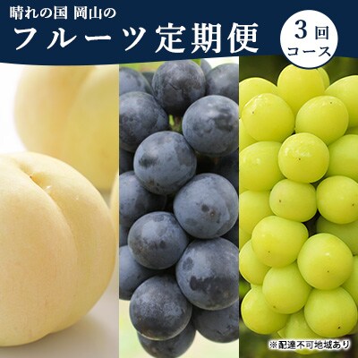 【2025年先行受付】 晴れの国 岡山 の フルーツ 定期便 3回コース[No.5735-1703]