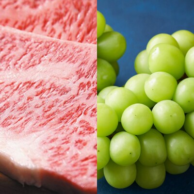 晴れの国 おかやま の 旬のフルーツと A5等級 黒毛 和牛 5回定期便[No.5735-1762]