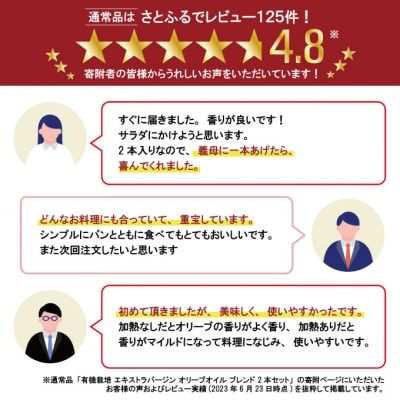 御歳暮 有機栽培 エキストラバージン オリーブオイル ブレンド2本セット[No.5735-1838]
