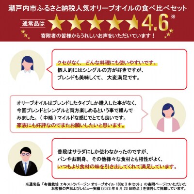 御歳暮 有機栽培 エキストラ バージン オリーブ オイル 180g 3本セット[2191037]