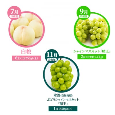 【2026年先行受付】岡山の フルーツ 定期便　 (隔月)3回 コース　[No.5735-1917]