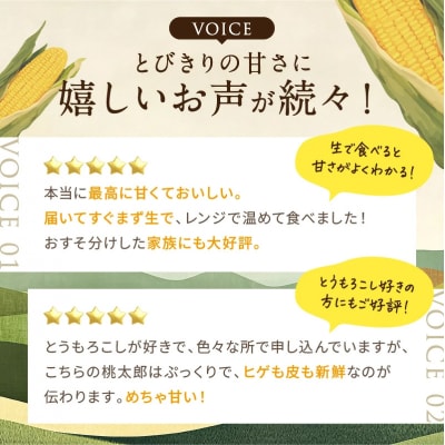  最高糖度25度超え瀬戸内市牛窓産 とうもろこし 訳あり 桃太郎コーン 約3kg [2157005]