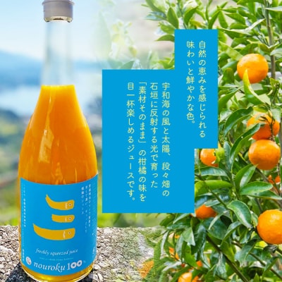 <愛媛県明浜産　「のうろく」ストレートジュース　3本セット>　フルーツ　果汁　濃厚　果実　飲料　西予
