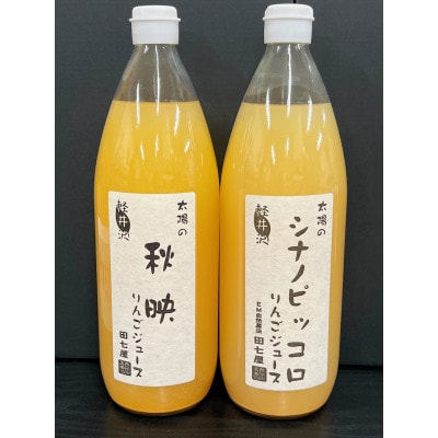 田七屋のリンゴジュース おまかせ2本セット(1000ml×2本)
