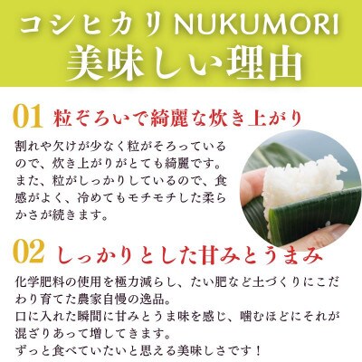 【毎月定期便】新潟県産コシヒカリ 2kg『NUKUMORI』農家直送 白米 特別栽培米 糸魚川全6回