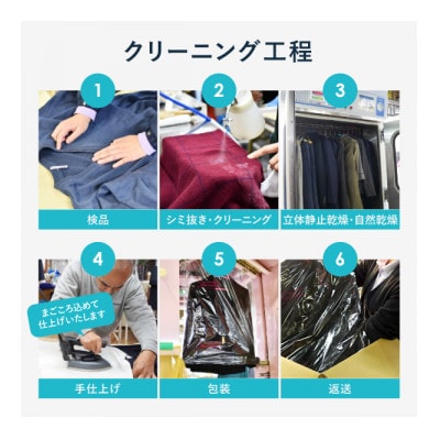 保管なし　スタンダードコース  気軽にまとめ洗い　★スタンダードコース　衣類クリーニング 5点まで