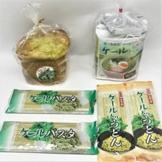 【セット品】ケールパスタ2・ケールうどん2・ケールインスタントラーメン4食入1袋・ケール食パン1袋