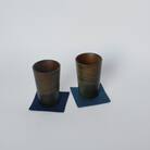 杉の藍染コップ(藍染コースター付)【DF002】