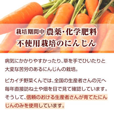 無添加ストレートにんじんジュース900ml×6本　栽培期間中農薬・化学肥料不使用の人参を使用
