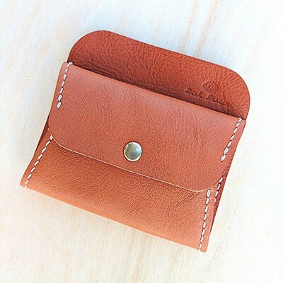 【ハンドメイド】やわら革財布(ブラウン)