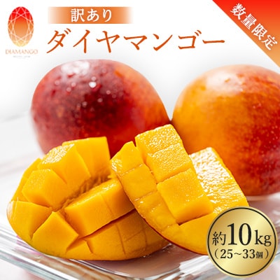 【数量限定】訳あり 静岡県産完熟マンゴー『ダイヤマンゴー』 約10kg(25～33個)