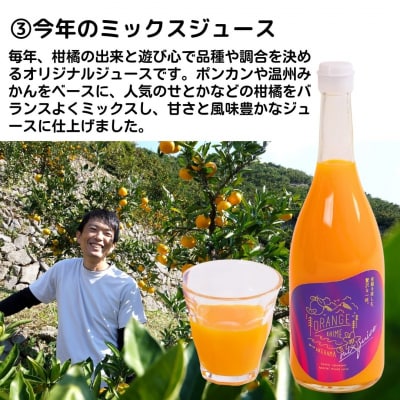 <贅沢みかんジュース飲み比べセット【愛媛県西予市明浜産】>　温州　ミックス　黄金柑　柑橘　詰合せ