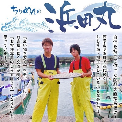 <漁師さん自慢のちりめんじゃこ　毎日の食卓においしいカルシウムを!!>　魚　西予市　明浜　おつまみ