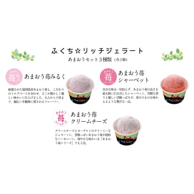 ふくち☆リッチジェラート あまおう(6個セット)