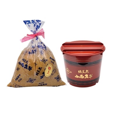 小西みそ 純天然 特上みそ2kg(樽入)