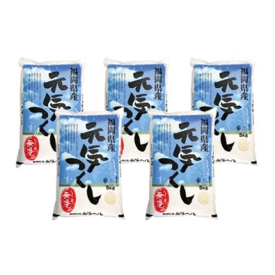 【新米】令和7年産 無洗米 元気つくし25kg