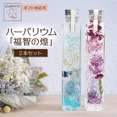 ハーバリウム2本セット「福智の煌」【青×紫】