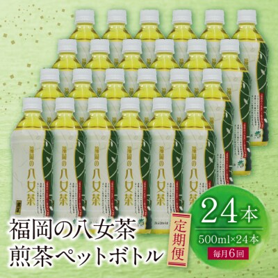 福岡の八女茶 煎茶ペットボトル(24本)定期便(毎月×6回)