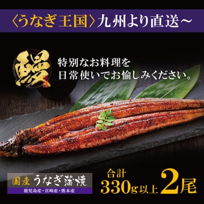 【丑の日7/19までにお届け】国産うなぎ蒲焼2尾(計330g以上)鰻蒲焼用タレ・山椒付