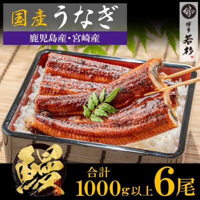 国産うなぎ蒲焼6尾(計1000g以上)鰻蒲焼用タレ・山椒付 | ふるさと納税のお礼品