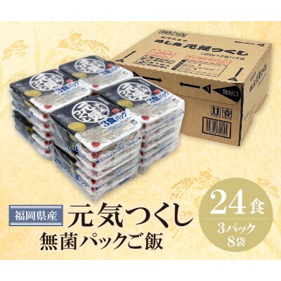 無菌包装米飯　福岡県産 元気つくし(24パック)