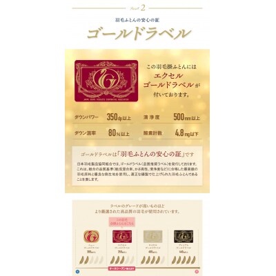 羽毛合掛ふとん(ダブル・ベージュ)【DL002BED】