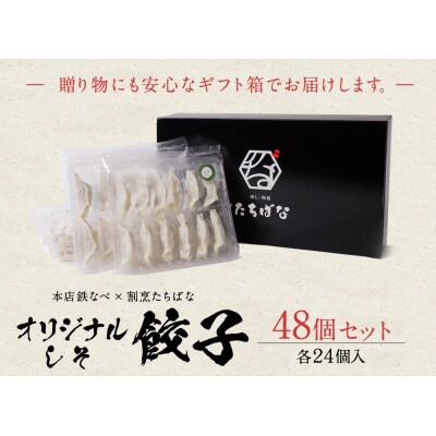 本店鉄なべ×割烹たちばな 餃子セット48個(オリジナル・しそ各24個)