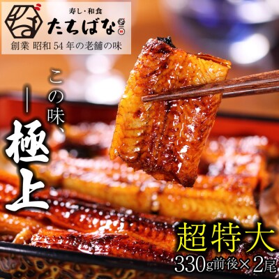 老舗たちばな　超特大鰻蒲焼(330g前後)×2尾
