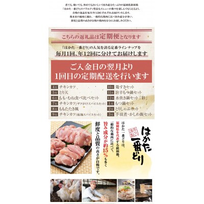 はかた一番どりバラエティ定期便(毎月・年12回)