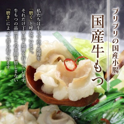 おどろきっちん 博多もつ鍋セット(九州醤油仕立て)国産牛もつ 600g　4～6人前