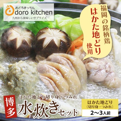 おどろきっちん 博多水炊き(はかた地どり切り身・つみれ)セット2～3人前