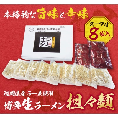 寄附額改定↓↓  福岡県産ラー麦 博多生ラーメン担々麺
