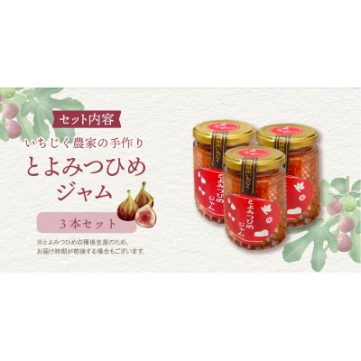【先行受付】福岡県特産イチジク 博多とよみつひめジャム3本