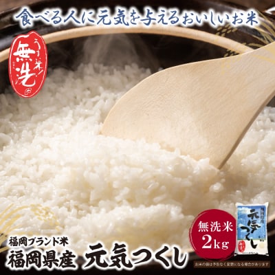 【新米】令和7年産 無洗米 元気つくし2kg