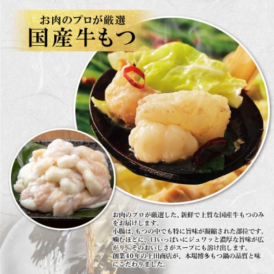 上田商店 博多もつ鍋セット(醤油味 2人前)