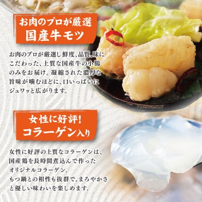 博多もつ鍋食べ比べ2種セット(味噌味3人前)【おおやま・上田商店】