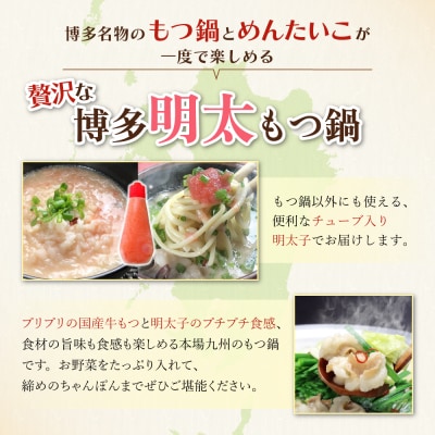 おどろきっちん 博多明太もつ鍋セット(九州醤油仕立て) 2～3人前