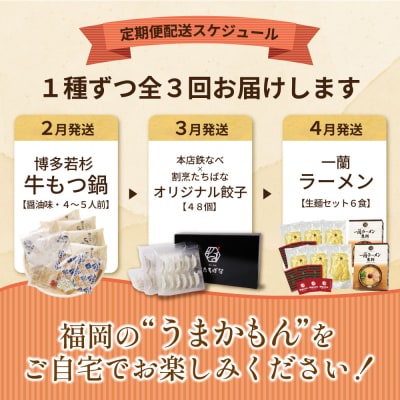 福岡グルメ定期便 餃子セット(毎月・全3回)