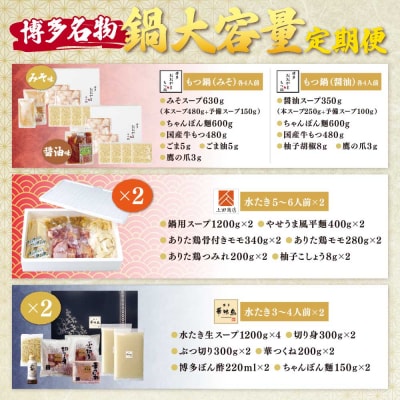 鍋大容量定期便!【隔月定期便(年6回発送)】