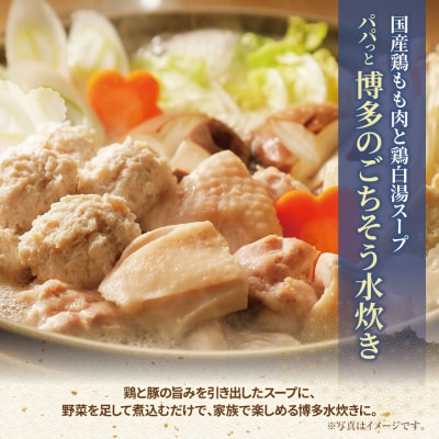 訳あり 水炊き2人前と辛子明太子1個セット	