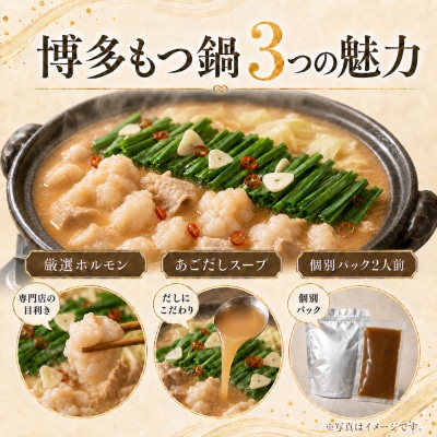 定期便 博多味噌もつ鍋 【訳あり】セット2人前(年2回)