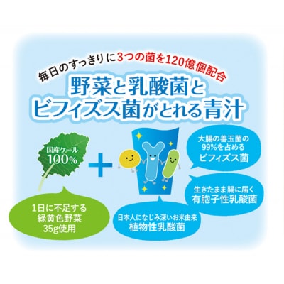 <野菜と乳酸菌とビフィズス菌がとれる青汁>　ケール　粉末　健康　濃縮野菜　ミネラル