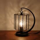Nijiiro Lamp のステンドグラスのテーブルランプ ストライプ