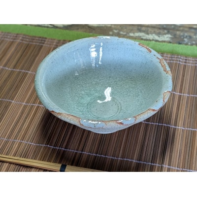 瀬戸焼　灰釉6.0ボウルペア(灰釉丸紋・伊賀灰釉)(025-0015P)