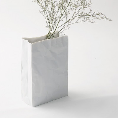 【瀬戸焼】クリンクルスーパーバッグ#1 花器【セラミック・ジャパン】