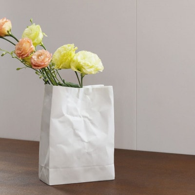 【瀬戸焼】クリンクルスーパーバッグ#2 花器【セラミック・ジャパン】