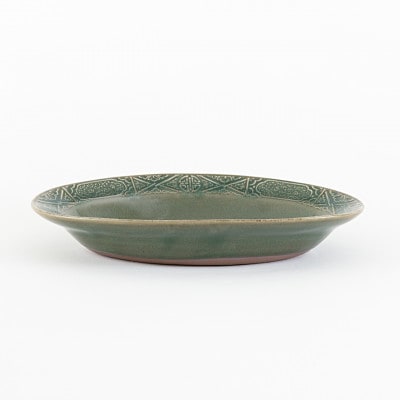 【SUIYO-20】陽刻　シノワズリ-オーバルボウル