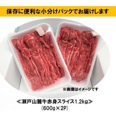 【毎月定期便】瀬戸山麓牛赤身スライス1.2kg(600g×2P)全6回