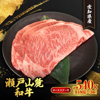【毎月定期便】瀬戸山麓和牛ロースステーキ用　1枚180g×3枚全3回